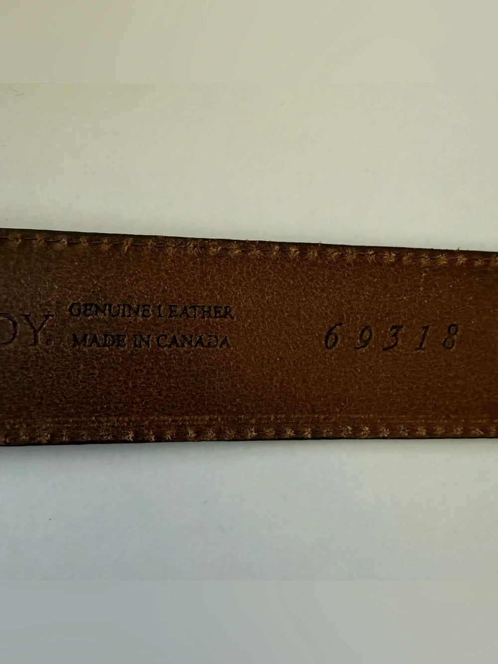 FootJoy Brown Leather Belt with Silver Tone Hardware Size 42 69318